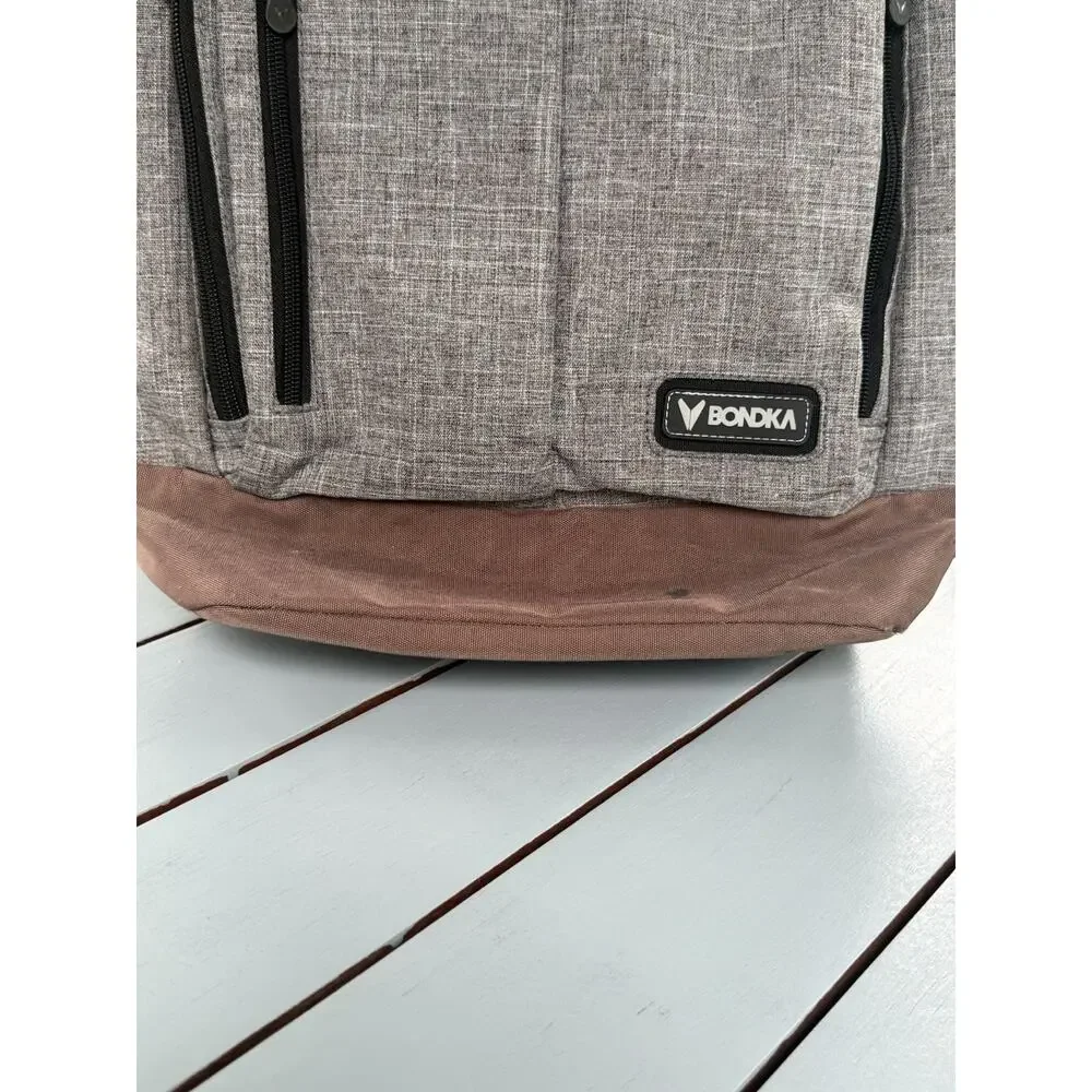 Bondka 19” Jumpstreet Backpack City Work School Travel Bag Heather Gray Unisex